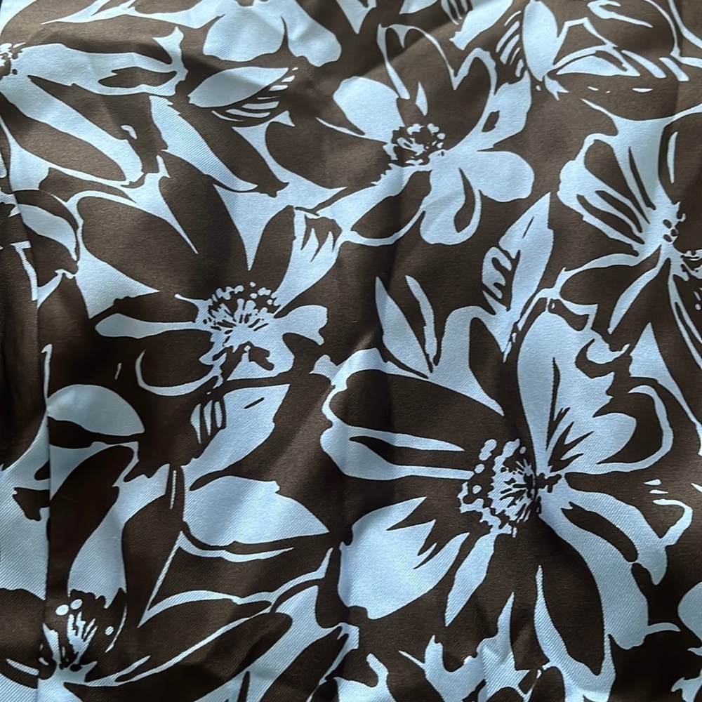 AnnTaylor Black and Blue Floral Bodycon Silk Dress    Size 4 New with Tag - Picture 5 of 11
